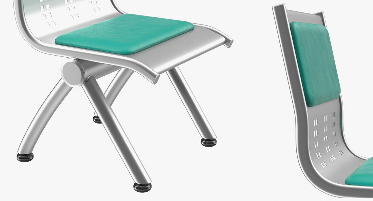 3D Metal Waiting Chairs 3D Models Collection