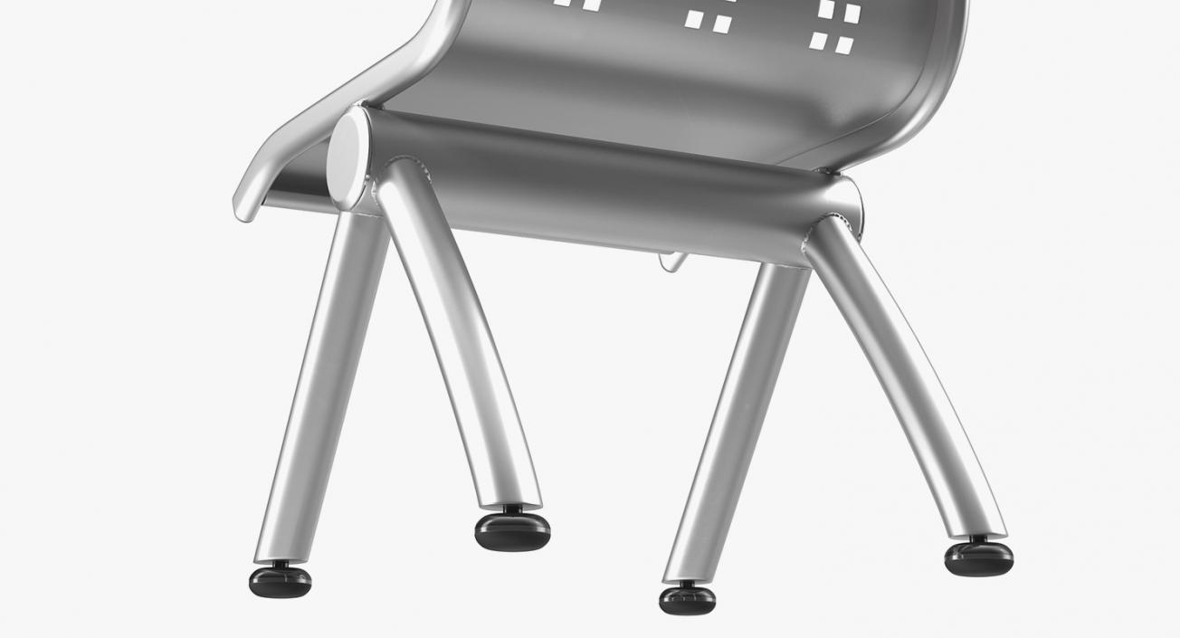 3D Metal Waiting Chairs 3D Models Collection