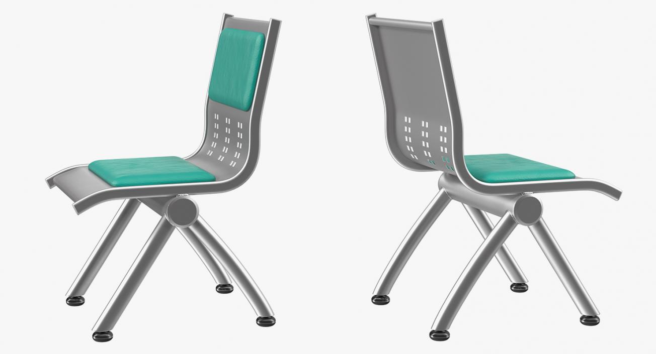 3D Metal Waiting Chairs 3D Models Collection