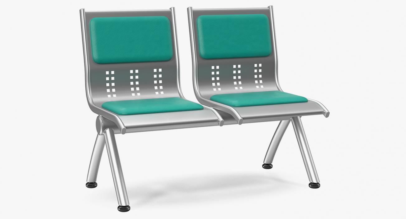 3D Metal Waiting Chairs 3D Models Collection