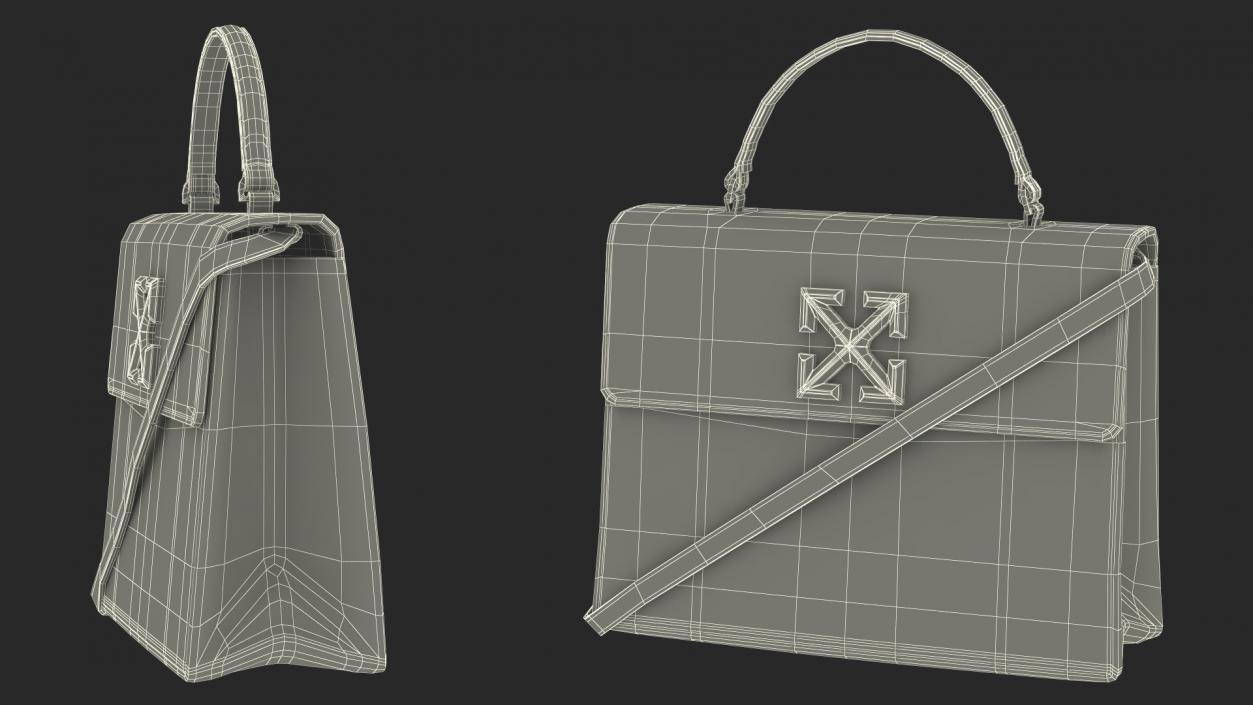 3D model Woman Bag Off White Black