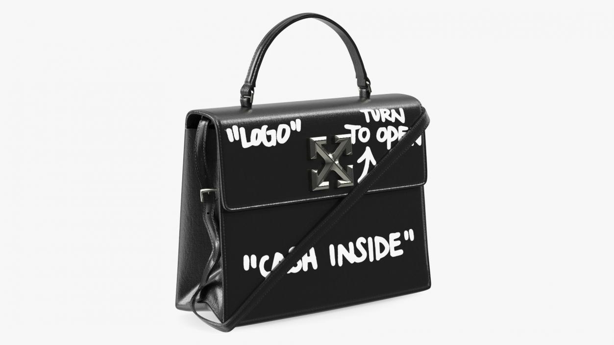 3D model Woman Bag Off White Black