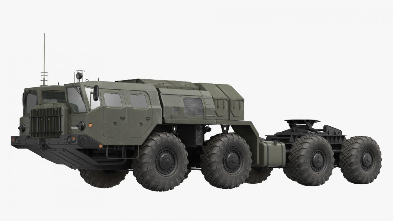 3D model MAZ 74106 with 64N6 Big Bird Radar Green