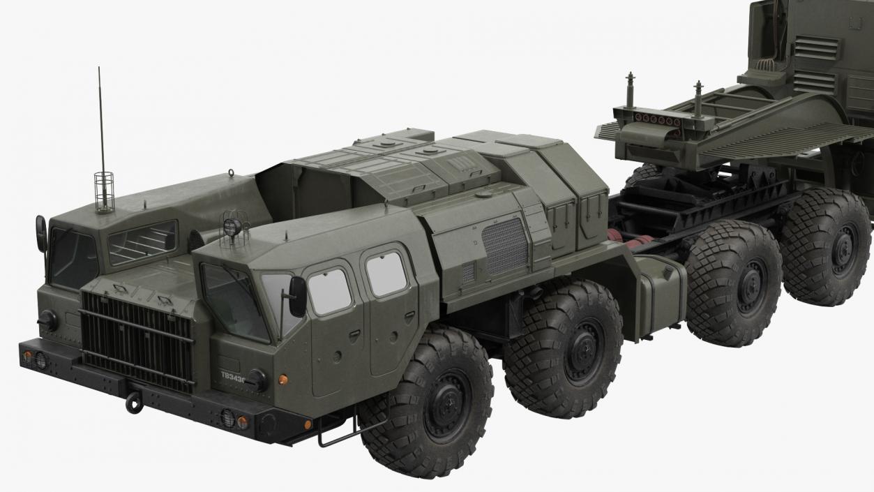 3D model MAZ 74106 with 64N6 Big Bird Radar Green