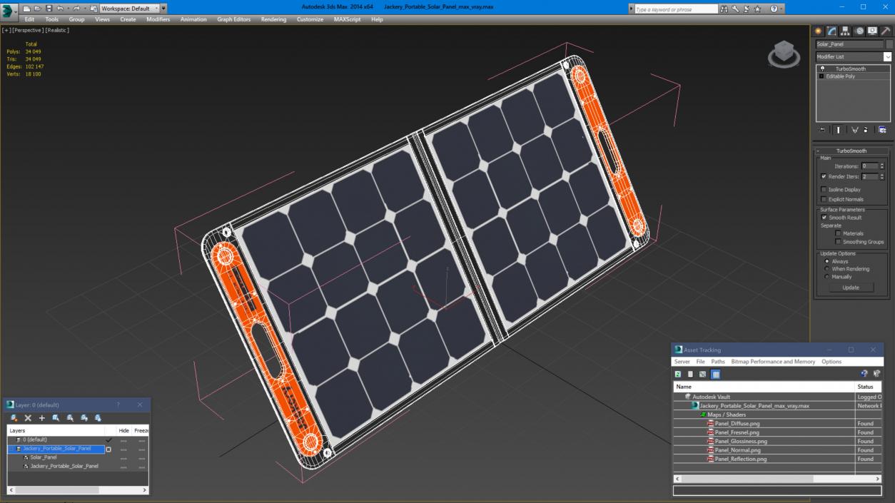 3D Jackery Portable Solar Panel model