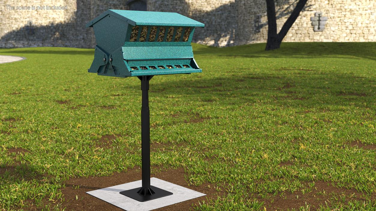 3D Squirrel Resistant Bird Feeder Pole with Seeds