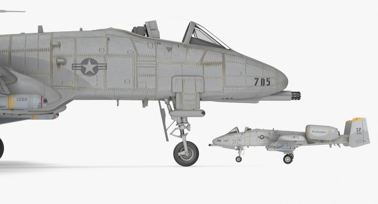 3D model Attack Aircraft A-10 Thunderbolt II