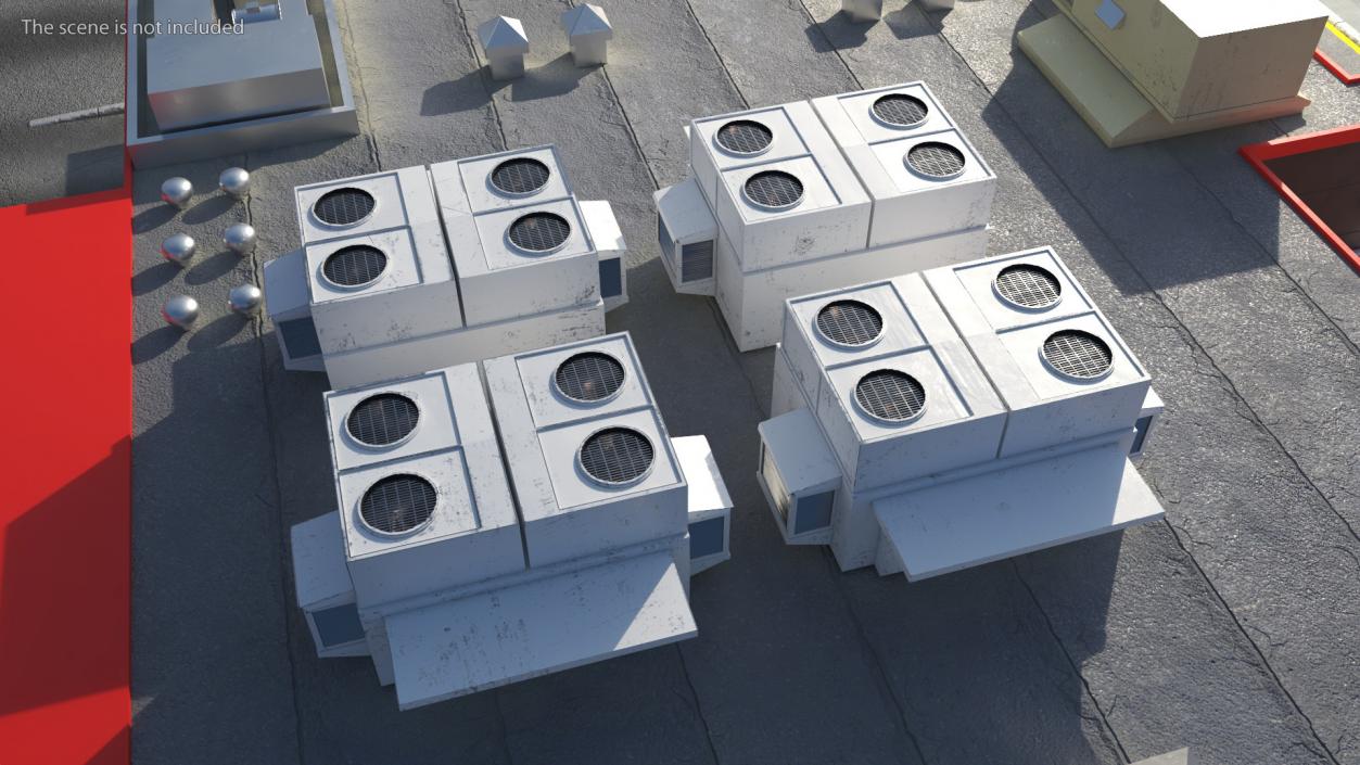 Commercial Rooftop HVAC Units 3D model