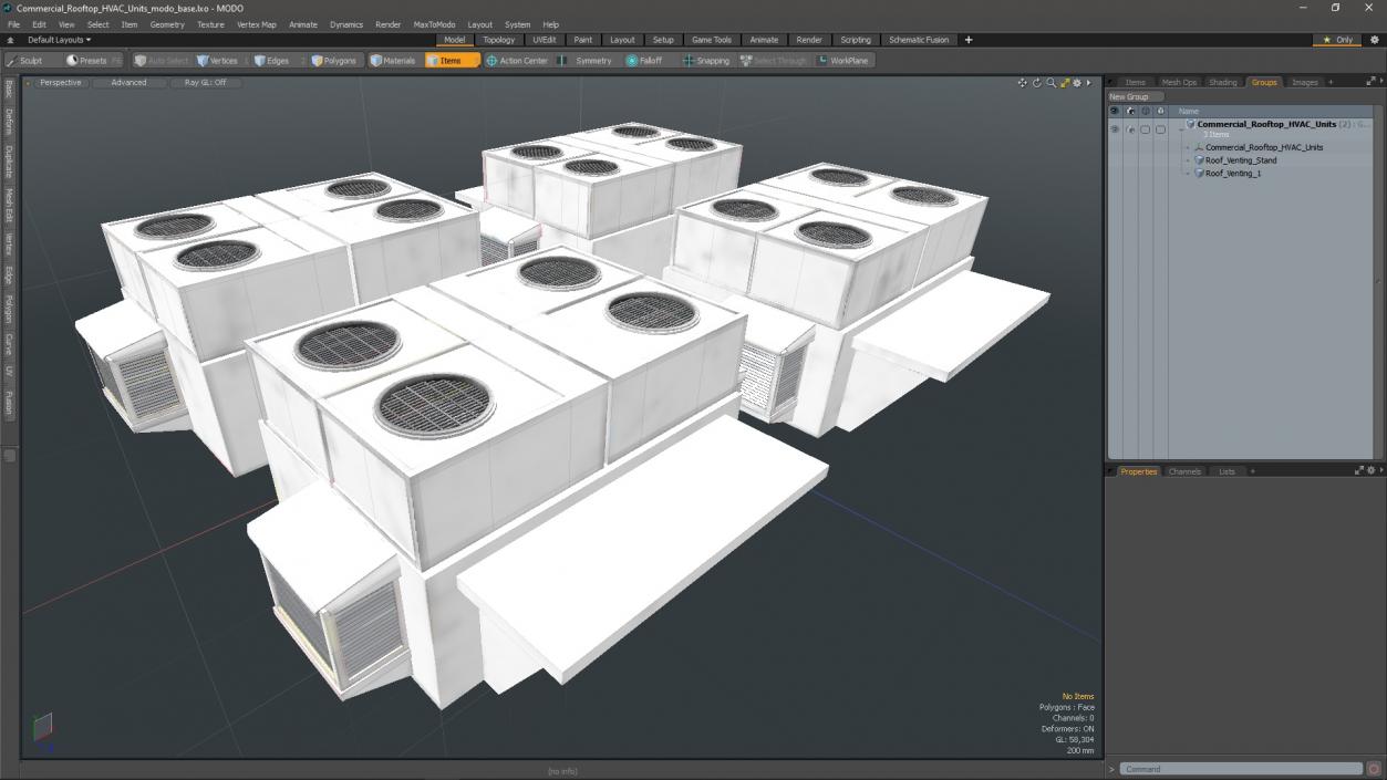 Commercial Rooftop HVAC Units 3D model