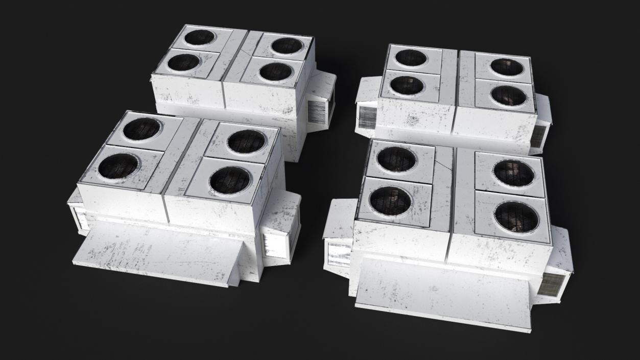 Commercial Rooftop HVAC Units 3D model