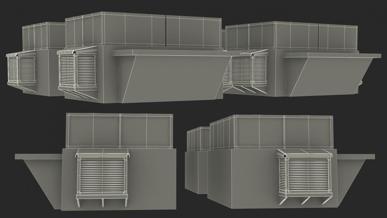 Commercial Rooftop HVAC Units 3D model