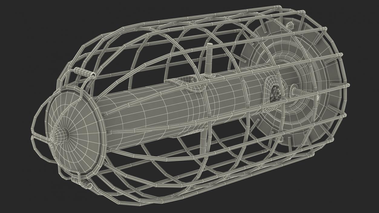 3D Caged Bird Feeder with Seeds model