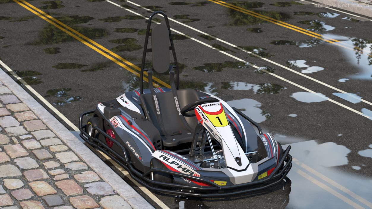 RiMO ALPHA2 Kart with Roll Bar Rigged 3D