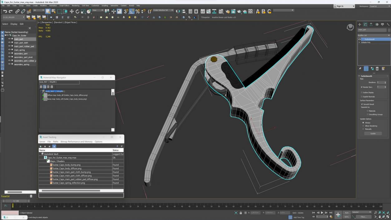 3D model Capo for Guitar