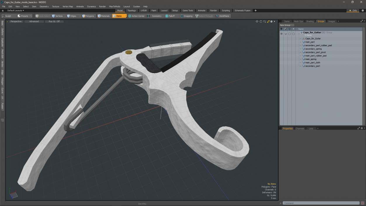 3D model Capo for Guitar