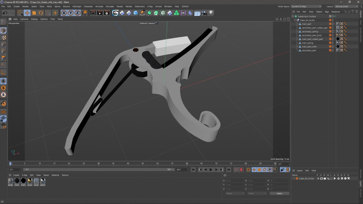 3D model Capo for Guitar