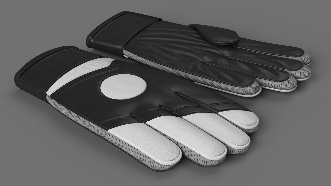 3D model Leather Goalkeeper Gloves