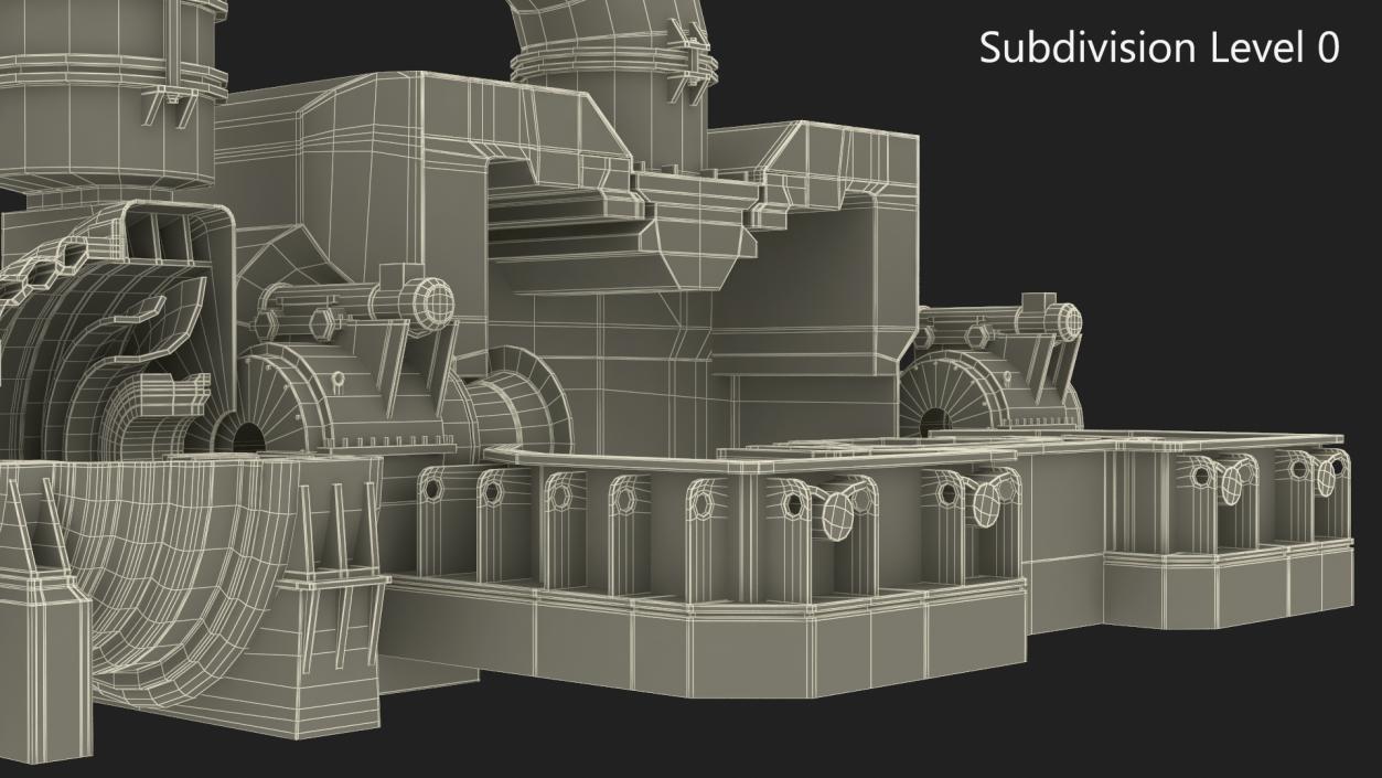 Casing Section for Steam Turbine 3D