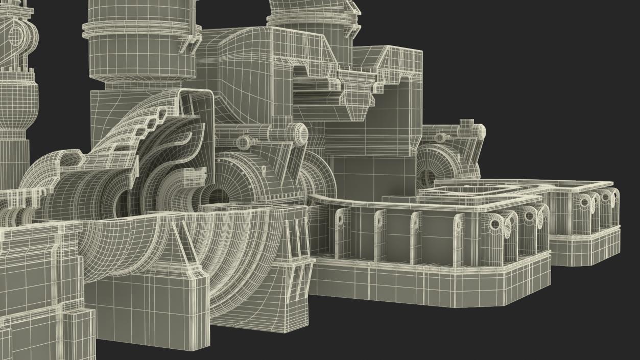 Casing Section for Steam Turbine 3D