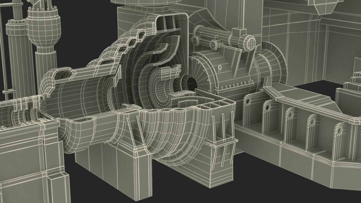 Casing Section for Steam Turbine 3D