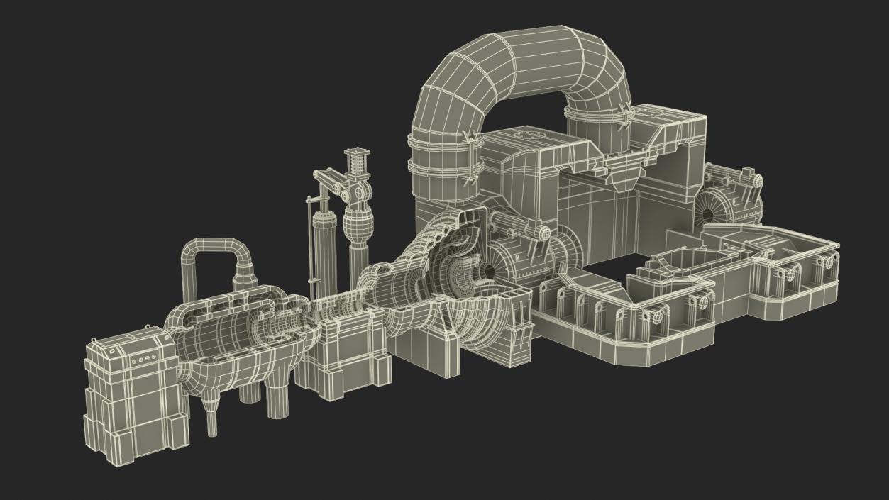 Casing Section for Steam Turbine 3D