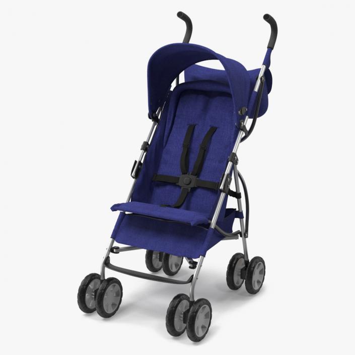 Portable Folding Baby Stroller With Bag 3D model