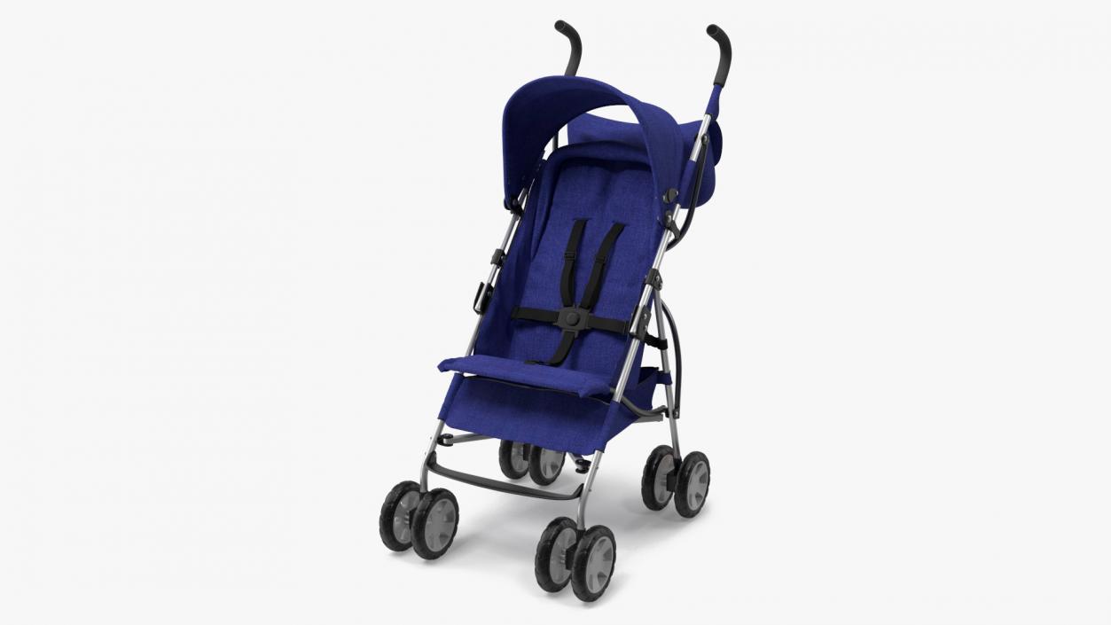 Portable Folding Baby Stroller With Bag 3D model