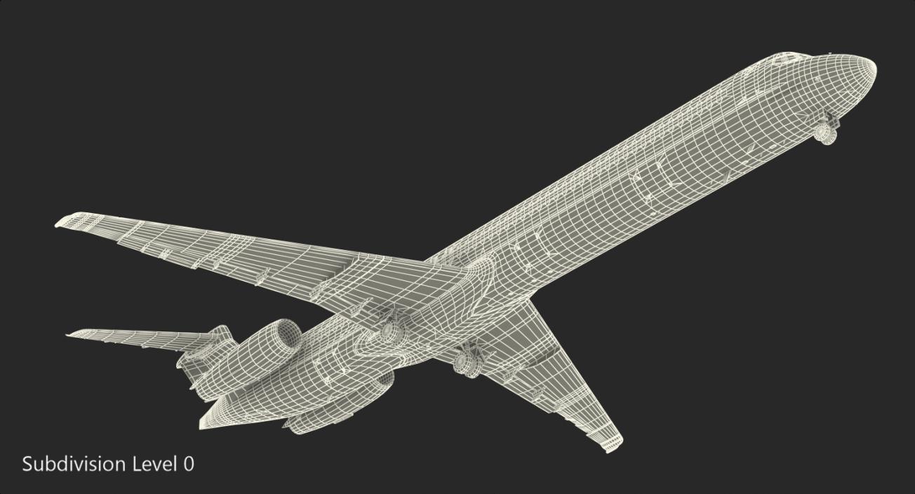 McDonnell Douglas MD88 Generic Rigged 3D