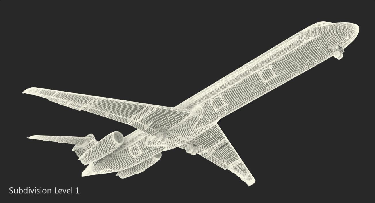 McDonnell Douglas MD88 Generic Rigged 3D