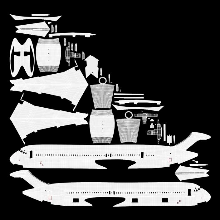 McDonnell Douglas MD88 Generic Rigged 3D