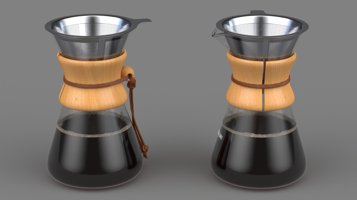 3D model Pour Over Coffee Maker COSORI with Hot Coffee