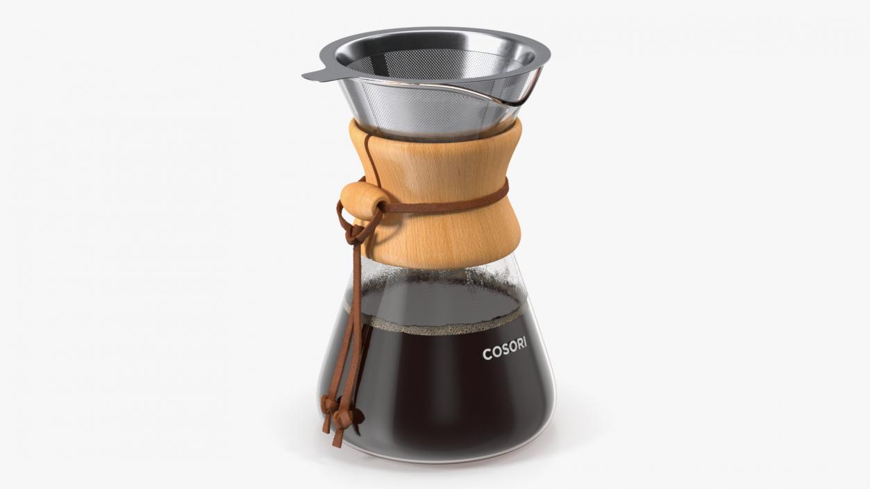 3D model Pour Over Coffee Maker COSORI with Hot Coffee