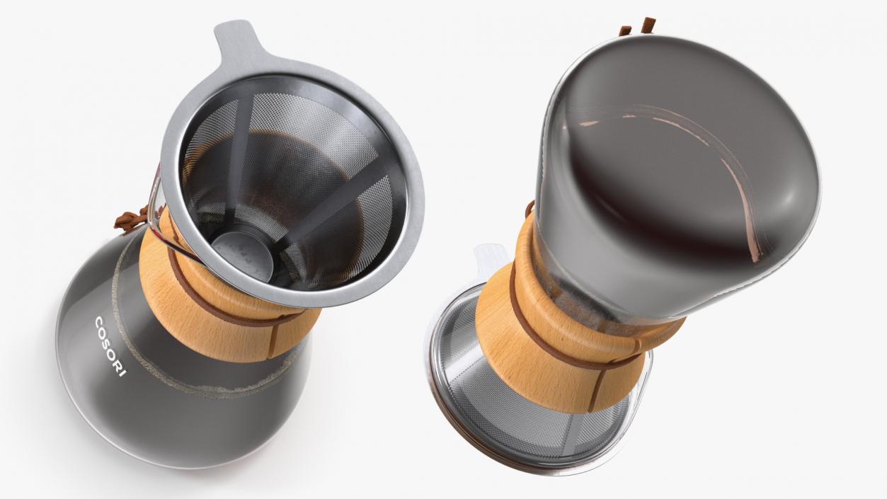 3D model Pour Over Coffee Maker COSORI with Hot Coffee