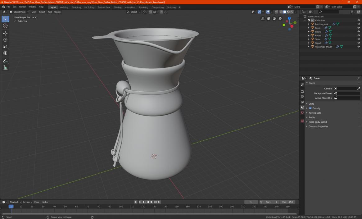 3D model Pour Over Coffee Maker COSORI with Hot Coffee