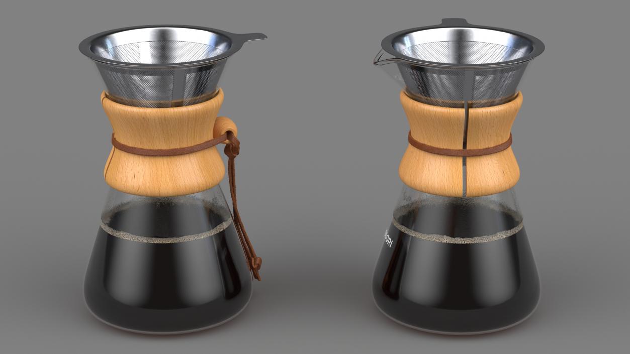 3D model Pour Over Coffee Maker COSORI with Hot Coffee