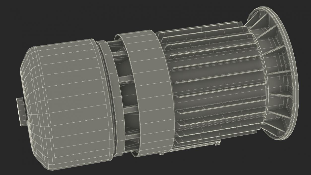 Electric Motor Cutaway Gray 2 3D model