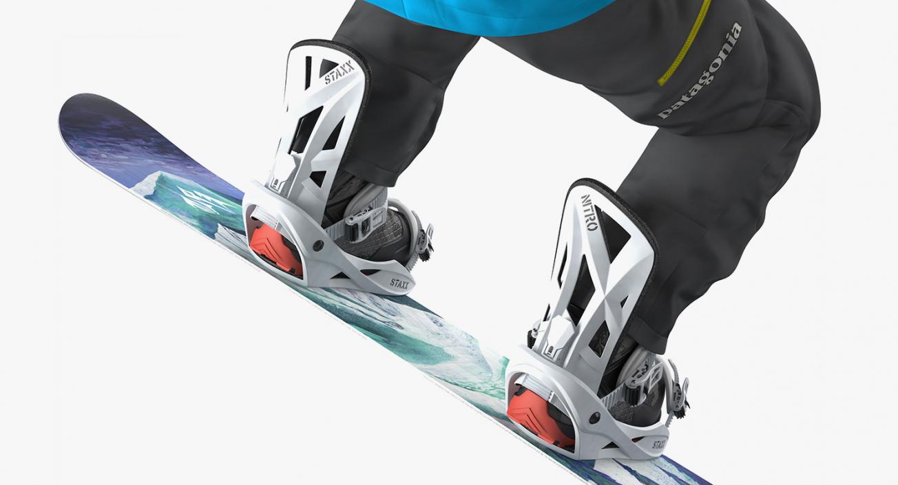 3D Snowboarder with Mountain Collection