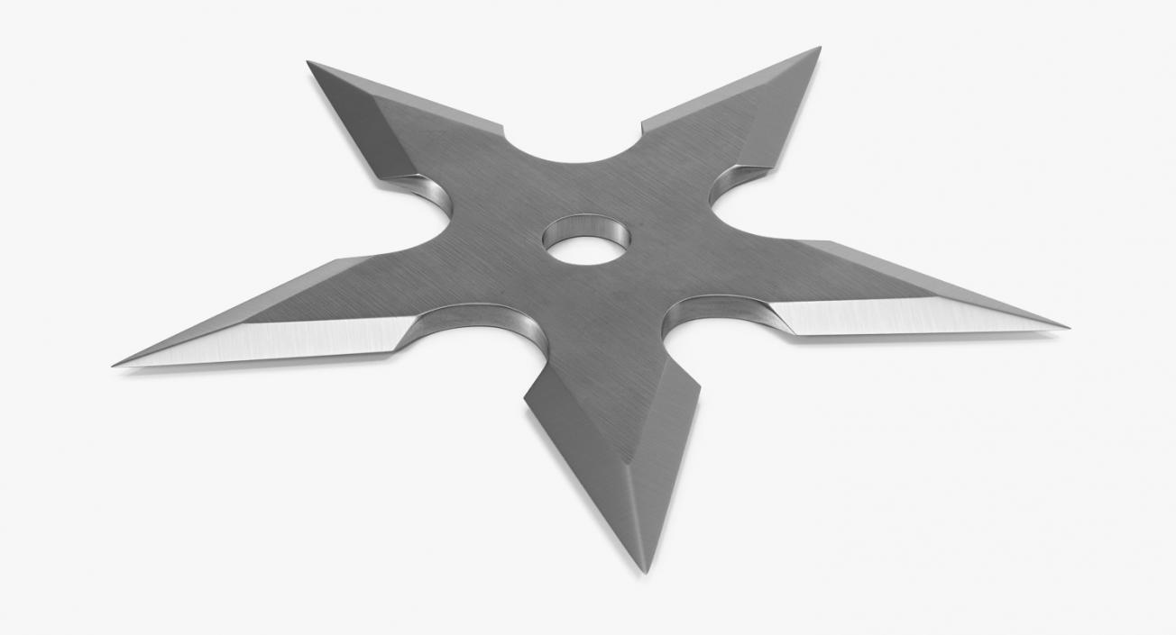 Shuriken Five Points Center Hole 3D