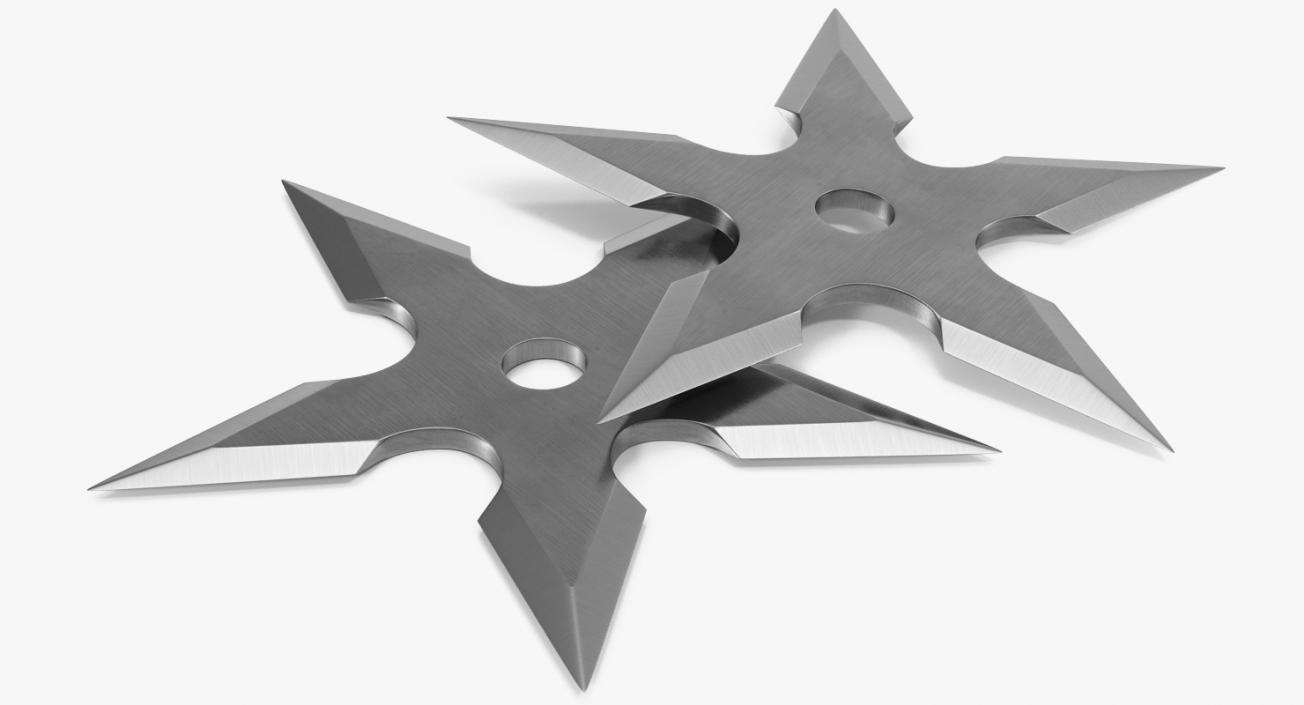 Shuriken Five Points Center Hole 3D