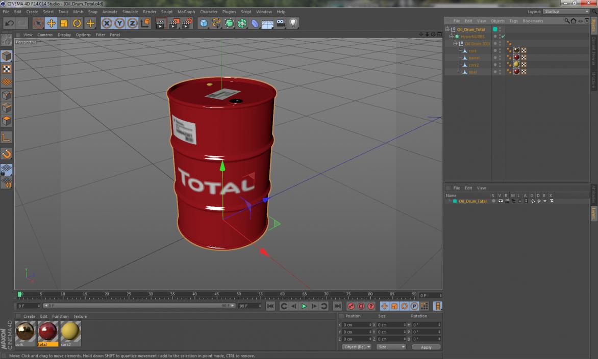 Oil Drum Total 3D model