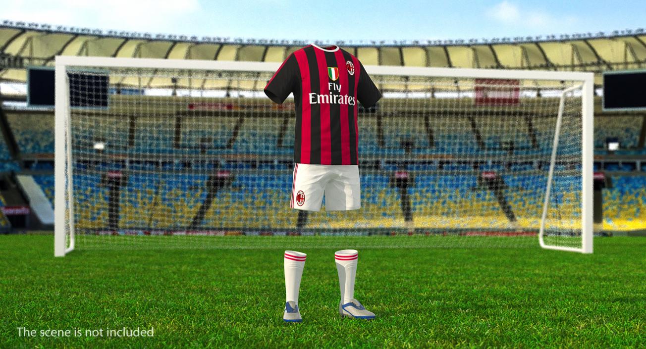 3D model Soccer Uniform Milan