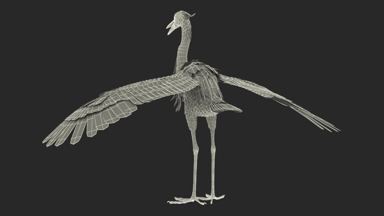 3D Grey Heron Rigged for Cinema 4D