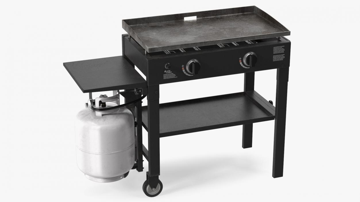 3D Flat Top Griddle Station with Gas Cylinder Dusty model