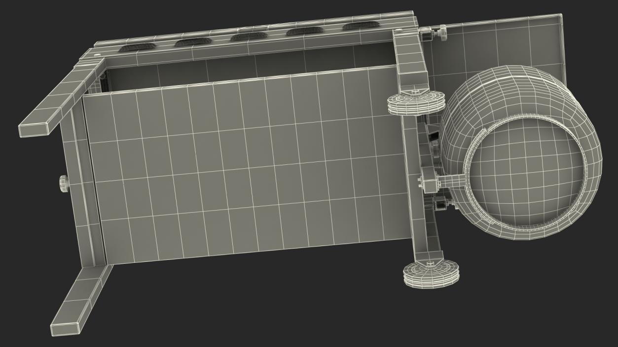 3D Flat Top Griddle Station with Gas Cylinder Dusty model