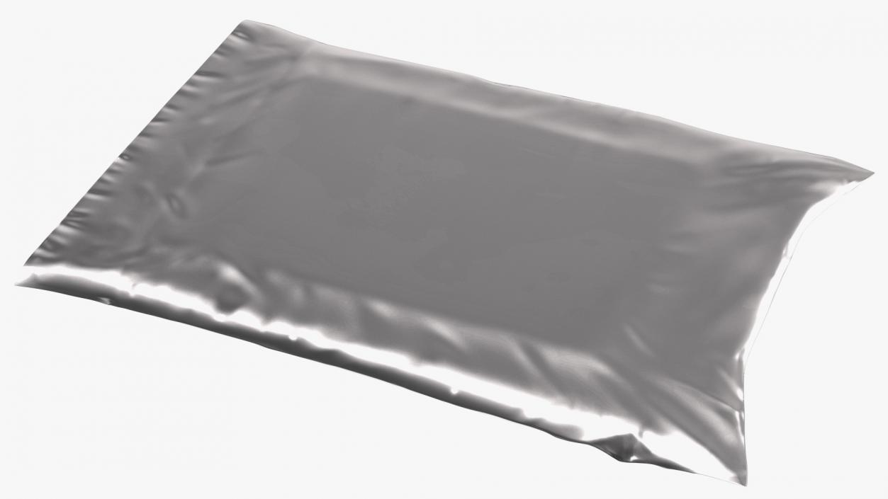 3D model Poly Mailer Plastic Bag Silver Open