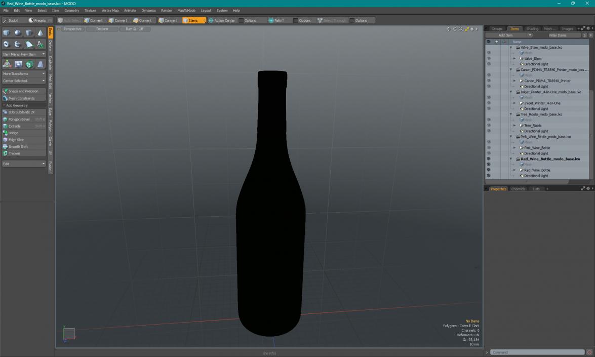 3D model Red Wine Bottle