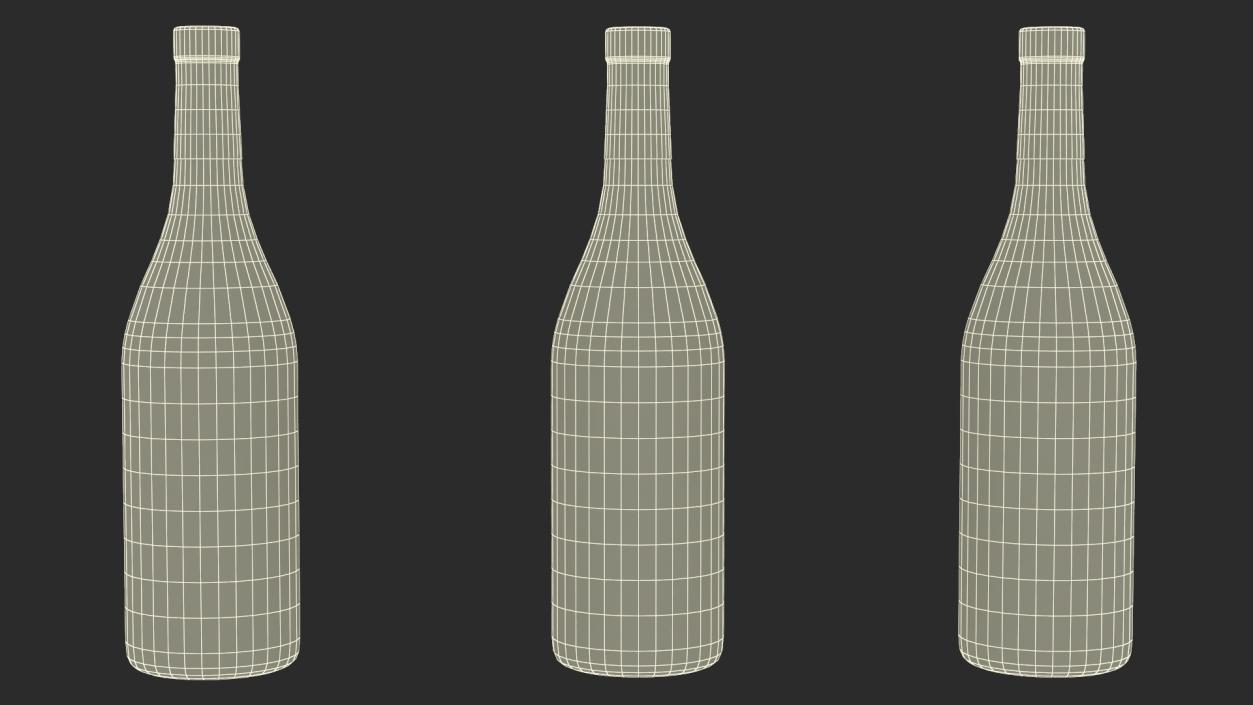 3D model Red Wine Bottle