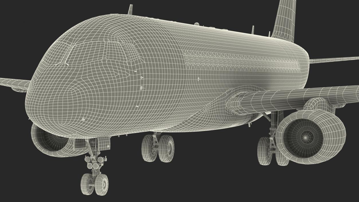 3D Sukhoi Superjet 100 95lr Rigged