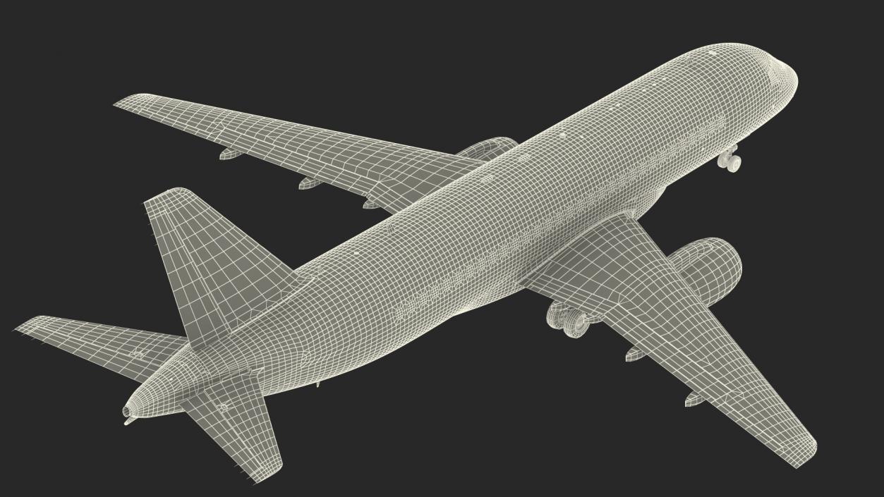 3D Sukhoi Superjet 100 95lr Rigged