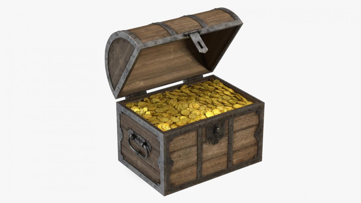 3D model Treasure Chest with Gold Coins